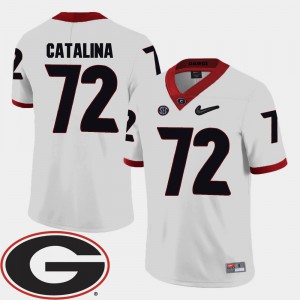 White Stitch For Men College Football 2018 SEC Patch Georgia Tyler Catalina Jersey #72 870753-232
