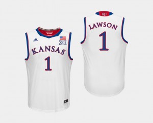 College Basketball White Kansas Dedric Lawson Jersey University #1 For Men 268495-141