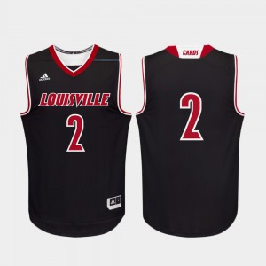 NCAA Black Replica College Basketball University Of Louisville Jersey #2 Men 334280-665