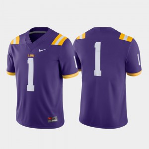 Purple Game Mens #1 College Football LSU Tigers Jersey College 972833-923