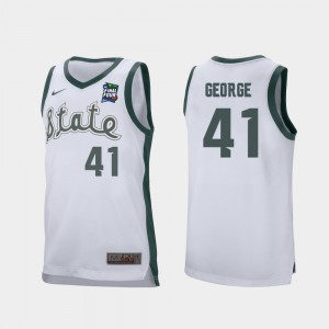 Retro Performance College Men #41 2019 Final-Four White Michigan State University Conner George Jersey 986807-339