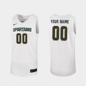 Replica NCAA Michigan State Spartans Customized Jersey For Men's 2019-20 College Basketball #00 White 502340-476