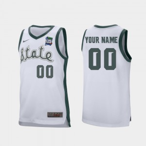 Michigan State Custom Jersey Retro Performance For Men 2019 Final-Four Stitched White #00 414368-826