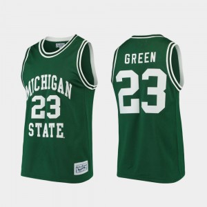 Alumni Limited #23 Michigan State University Draymond Green Jersey Green College Basketball Stitch For Men's 818216-507