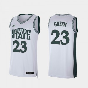 Player Retro Limited College Basketball #23 For Men Michigan State Draymond Green Jersey White 587703-381