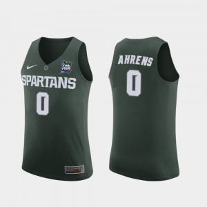 Mens Green 2019 Final-Four #0 Replica University Michigan State Spartans Kyle Ahrens Jersey 251516-267