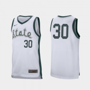 Spartans Marcus Bingham Jr. Jersey Mens White Embroidery Retro Performance College Basketball #30 717280-320