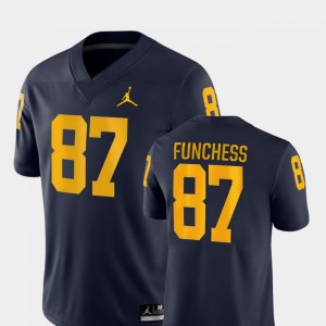High School #87 Wolverines Devin Funchess Jersey College Football Navy Game Men 164287-310