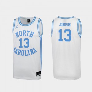 Men's White March Madness Special College Basketball Player #13 UNC Tar Heels Cameron Johnson Jersey 215344-853