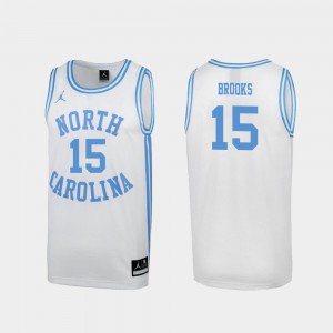Special College Basketball Mens University of North Carolina Garrison Brooks Jersey March Madness NCAA White #15 797590-979