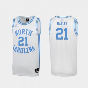 #21 March Madness Special College Basketball UNC Sterling Manley Jersey White For Men NCAA 136327-469