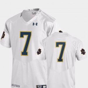 College #7 Notre Dame Jersey Finished Replica White Alumni Football Game For Men 355466-905