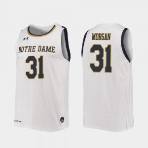 ND Elijah Morgan Jersey #31 For Men Replica 2019-20 College Basketball High School White 683149-683
