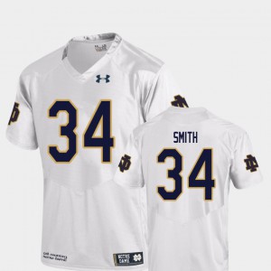 White UND Jahmir Smith Jersey For Men Replica NCAA #34 College Football 514560-149