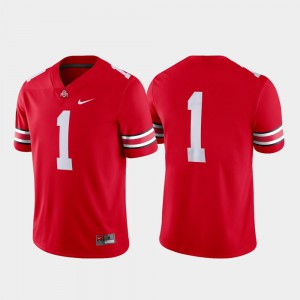 Ohio State Jersey #1 Game Stitch Mens Scarlet College Football 759194-148