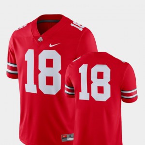 2018 Game Mens College Football College Buckeye Jersey Scarlet #18 198936-624