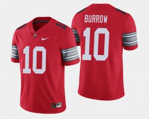 2018 Spring Game Limited #10 Stitched Scarlet OSU Joe Burrow Jersey For Men's 943196-618