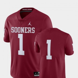 Mens #1 Crimson Sooners Jersey College Football Limited College 178798-432