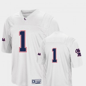 Ole Miss Jersey #1 For Men Stitched White Colosseum College Football 684355-497