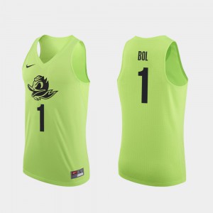 Embroidery Apple Green Oregon Ducks Bol Bol Jersey #1 College Basketball Mens Authentic 209989-577