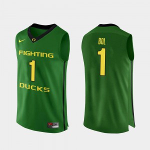 College Basketball Apple Green Mens #1 Authentic Oregon Duck Bol Bol Jersey College 358888-721