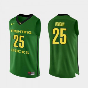 College College Basketball #25 Apple Green Mens Authentic Oregon Ducks Luke Osborn Jersey 625573-938