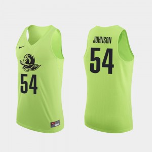 Apple Green Ducks Will Johnson Jersey Authentic College Basketball #54 Alumni Men 940681-181