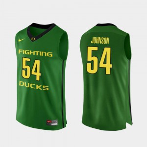 Oregon Will Johnson Jersey Authentic Apple Green High School Men College Basketball #54 278925-623