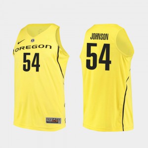 For Men's College Basketball Yellow Authentic High School Oregon Ducks Will Johnson Jersey #54 623771-906