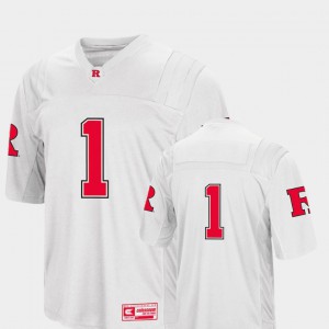 College Football Rutgers University Jersey Official #1 Men White Colosseum 813041-336