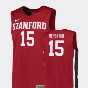 #15 College Basketball NCAA Red Men's Replica Stanford Cardinal Rodney Herenton Jersey 625789-354