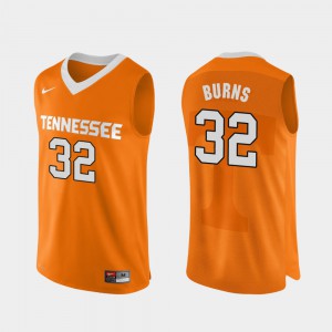 Mens Authentic Performace High School Orange Tennessee D.J. Burns Jersey #32 College Basketball 405928-358