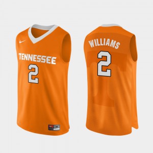 College Basketball Orange For Men's Authentic Performace Stitched #2 Tennessee Grant Williams Jersey 596164-854