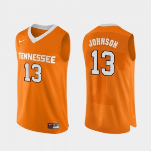 For Men's Orange University College Basketball Tennessee Volunteers Jalen Johnson Jersey #13 Authentic Performace 259198-451