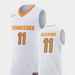 Men College Basketball #11 White Embroidery University Of Tennessee Kyle Alexander Jersey Replica 791714-928