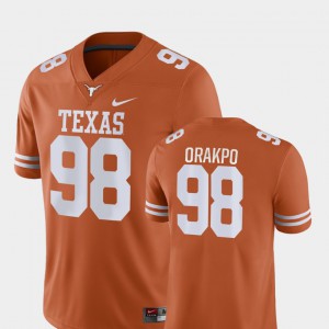Player University of Texas Brian Orakpo Jersey Game College Football Orange #98 For Men's 400334-492
