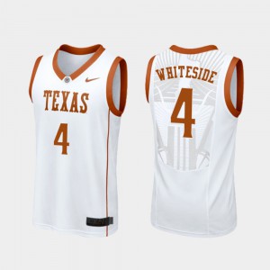 Embroidery University of Texas Drayton Whiteside Jersey #4 Men Replica White College Basketball 722799-988