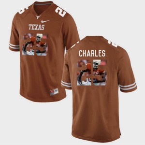 #25 Official Texas Longhorns Jamaal Charles Jersey Pictorial Fashion Brunt Orange Men's 690178-905
