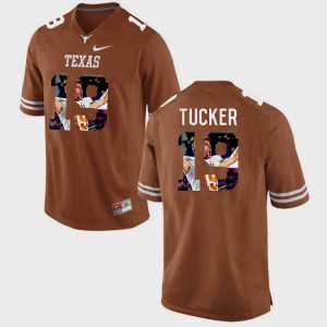 UT Justin Tucker Jersey Brunt Orange #19 Men's Pictorial Fashion NCAA 477484-408