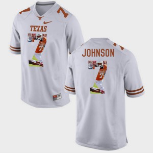 Official University of Texas Marcus Johnson Jersey Mens Pictorial Fashion White #7 478679-963