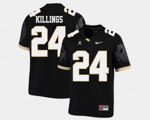 American Athletic Conference Black College Football Men's UCF Knights D.J. Killings Jersey Stitched #24 445801-642