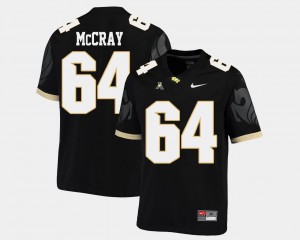 American Athletic Conference #64 Black College Football Embroidery Knights Justin McCray Jersey Mens 756662-956