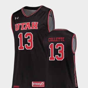 Replica #13 Black College Basketball Stitched For Men Utah Utes David Collette Jersey 450624-416