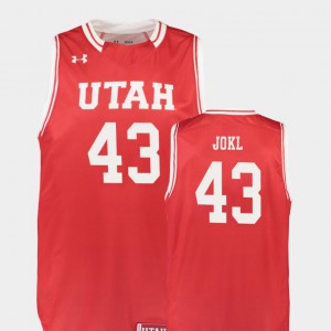 #43 Replica Utah Utes Jakub Jokl Jersey Embroidery For Men's Red College Basketball 268554-189
