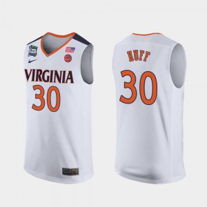 White #30 College Cavaliers Jay Huff Jersey For Men 2019 Final-Four 888361-266