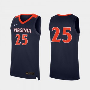 Virginia Jersey Replica For Men #25 College Basketball Navy Alumni 171683-799