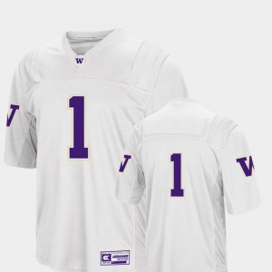 #1 Colosseum 2018 Official Men's College Football White UW Jersey 656856-390