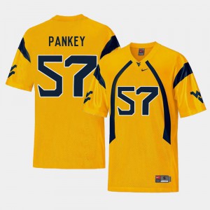 #57 Replica WV Adam Pankey Jersey Men's College Football Gold University 127963-192