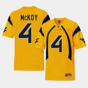 Mountaineers Kennedy McKoy Jersey Official College Football Gold #4 Replica Mens 597687-429