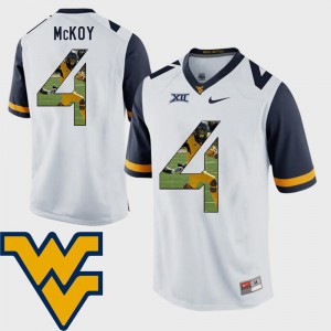 WV Kennedy McKoy Jersey #4 Pictorial Fashion Men's White Football Embroidery 985519-396